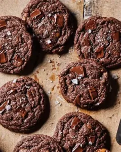 double chocolate cookie, bake at home kit